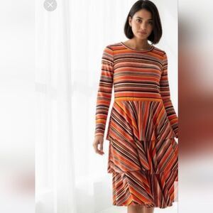 LuLaRoe Multicolor Striped Long Sleeve Dress